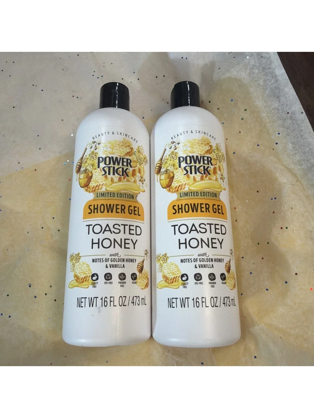 Power Stick Toasted Honey Vanilla Limited Edition Shower Gel 16 fl oz Fast Ship